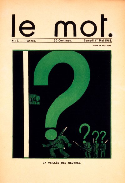 La Veillée des Neutres, couverture du magazine 